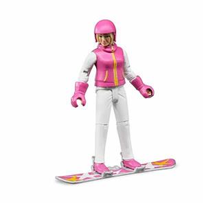 فیگور زن اسکی باز برودر Bruder Snowboarder Woman And Accessories BR60420