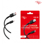 itel ICD-25 Single Pin Micro USB Data / Charging Cable (1 m, Black) کابل شارژ