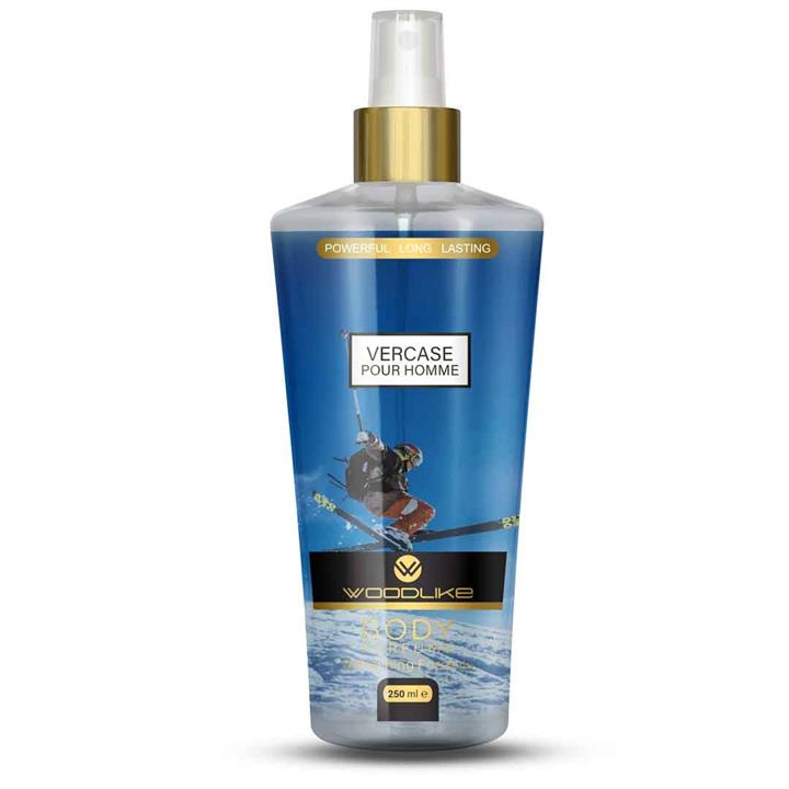 بادی اسپلش مردانه وودلایک مدل ورساچه پورهوم حجم 250 میلی لیتر - WOODLIKE VERCASE POUR HOMME BODY SPLASH