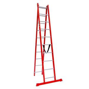 نردبان 5 متری کشویی تک صنعت جدید (پله چهار گوش)