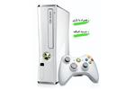  xbox 360 slim رنگ سفید با بازی همراه با دو دسته | ایکس باکس 360 اسلیم سفید