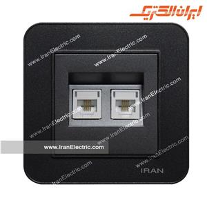 سوکت تلفن دوتایی ارس زغال سنگی