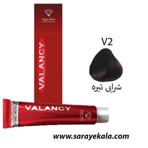 رنگ موی والانسی سری شرابی مدل شرابی تیره شماره V2