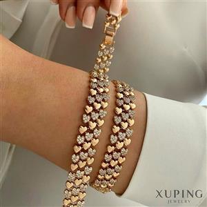 دستبند ژوپینگ مدل قلب نگین دار