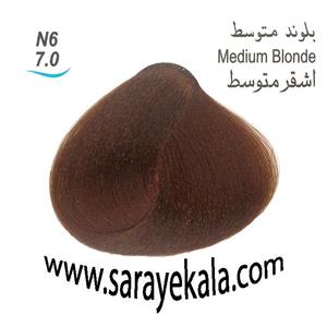 رنگ مو آرکیا N6 بلوند متوسط به شماره 7.0 در حجم 100 میل به قیمت عمده