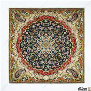 رومیزی ترمه مربع طرح مارال رنگ مشکی