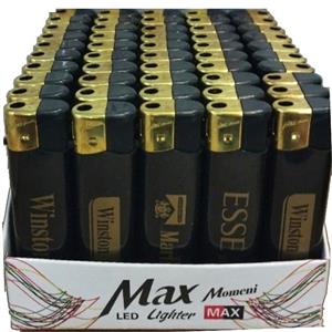 فندک ساده  مکس طرح سیگار مشکی بسته 1000 عددی