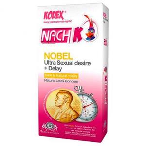 کاندوم تاخیری مدل نوبل نیو نچرال دلای Nobel new natural delay Condomبسته 12عددی 