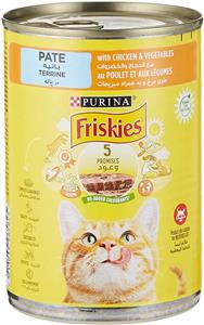 غذای گربه  Purina Friskies Wet Cat Food Chicken and Vegetables in Chunkpound 400g  – 