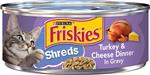 غذای گربه Friskies Savory Shreds Turkey & Cheese Dinner 156g – 