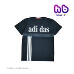 تیشرت تک جدید پسرانه شیک طرح adidas نوار شبرنگی جنس پنبه تضمینی کد 1660