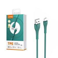 کابل شارژ و دیتا فست میکرو ۱ متری چرمی ۳۰W Ldnio LS671