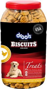 غذای سگ 800 گرم Drools Chicken And Egg Dog Biscuit, Dog Treats – Jar – 