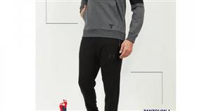 ست سویشرت و شلوار ورزشی مردانه طرح آندر آرمور Under Armour مشکی/طوسی 