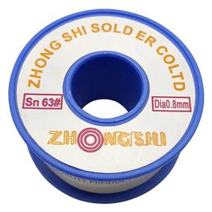 سیم لحیم 50 گرمی| سیم قلع ZHONGSHI 63/37 0.8m