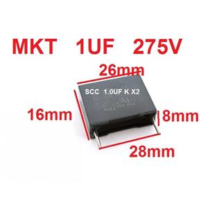 خازن MKT 1UF/275V X2  - خازن 1 میکرو  