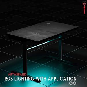 میز گیمینگ ارگونومی تایتان Gaming Desk TITAN RGB Black