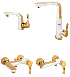 ست شیرالات کیان مدل آرنیکا سفید طلایی