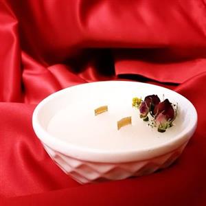 شمع کاسه ای گل رز