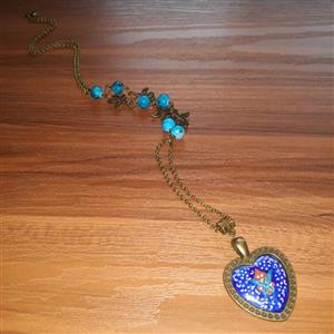 گردنبند میناکاری مدل قلب