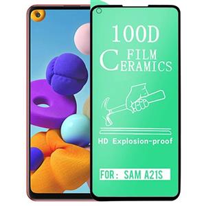 گلس سرامیکی Samsung Galaxy A21s نانو سرامیک 100D تمام صفحه و تمام چسب