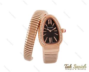 ساعت بولگاری ماری زنانه رزگلد نگین دار دو دور Bvlgari-4017-L