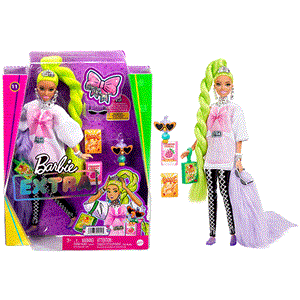 عروسک باربی مدل Mattel Barbie Extra Neon Hair Doll
