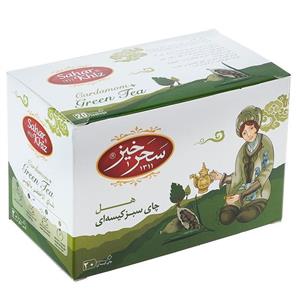 چای  کیسه ای سبز هل 20 عددی سحرخیز