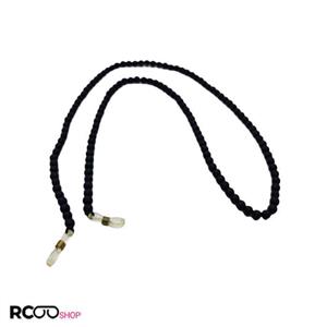 بند عینک چوبی با رنگ مشکی و مهره دار مدل 991567