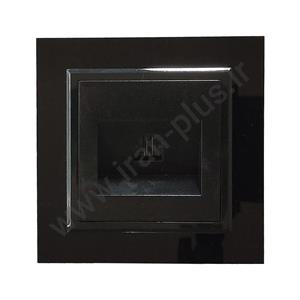 تلفن تک سوکت (2خط) مدل برلیان پلکسی مشکی