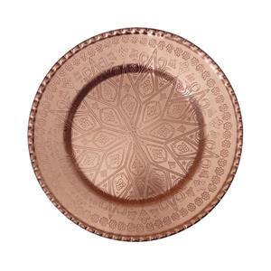 بشقاب میوه خوری مسی تمام طرح قرمز کد ZH263.1