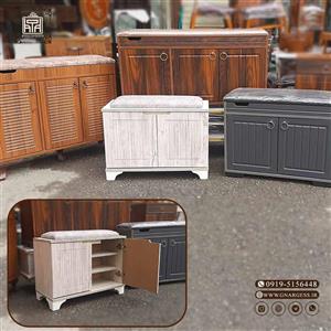 جاکفشی نشیمندار نیمکتی پایه دار با روکش وکیوم