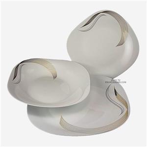 سرویس غذاخوری آرکوپال 26 پارچه مدل شمل طلا دار