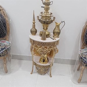 میز خاطره عرض 50 دوتاج جنس آلیاژ آلومنیوم آبکاری برنز کیفیت عالی
