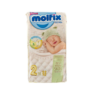 پوشک مولفیکس سایز 2 بسته 52 عددی Molfix Size 2 Diaper Pack Of 52