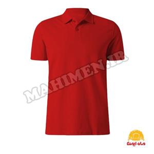 تیشرت کار یقه دار جودون رنگ قرمز