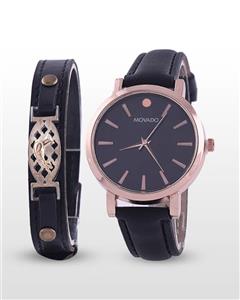 ست ساعتمچی زنانه MOVADO و دستبند مدل 915