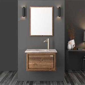 کابینت روشویی طوسی طرح چوب پرشین فیورنزا