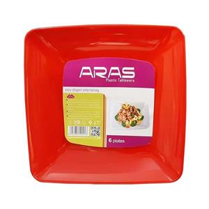 بشقاب غذا خوری قرمز