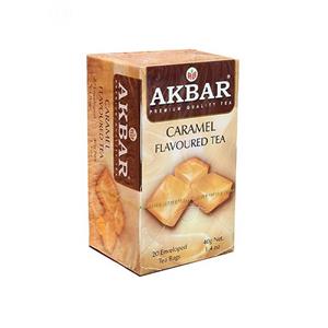 چای کیسه ای کاراملی 20 عددی اکبر Akbar