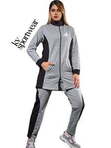 ست مانتو شلوار ورزشی زنانه adidas کد 004
