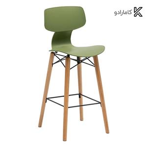 صندلی کانتر پایه چوبی یوگو