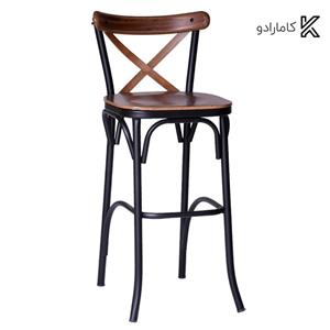 صندلی کانتر فلز و چوب تونت مدل بدون دسته