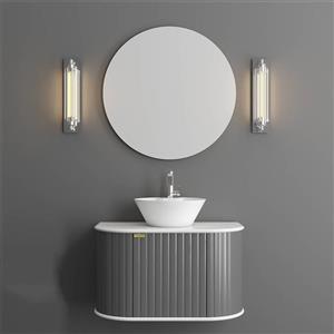 کابینت روشویی دیواری 9131 صدف سفید طوسی فیورنزا