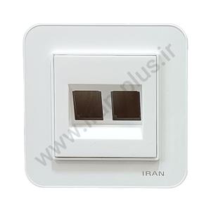 شبکه دوسوکت cat6+cat6 مدل ارس سفید