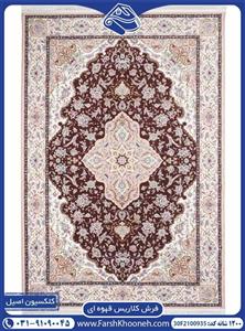 فرش کلاریس قهوه ای اصیل 1200 شانه کد: 2100935