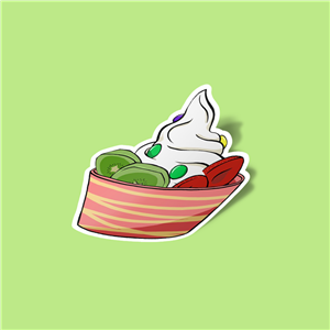 استیکر Frozen Yoghurt