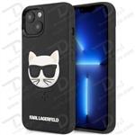 گارد 3D Rubber آیفون 13 طرح Karl Lagerfeld مدل Choupette Head