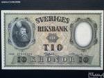 اسکناس  تک 10  کرون  سوئد  1962  ویت مدالیون