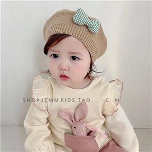 کلاه بافت بچه گانه فرانسوی طرح پاپیون